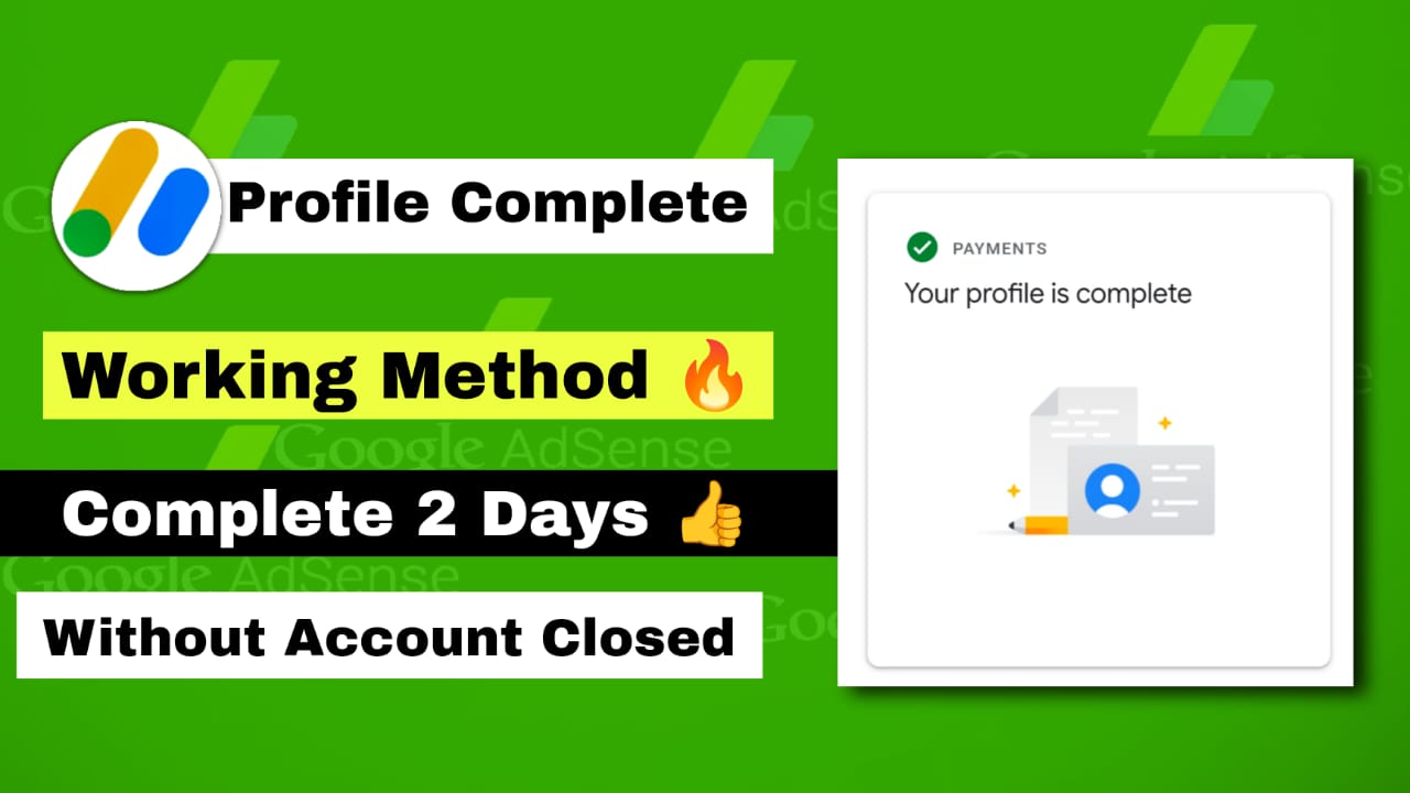How To Complete Adsnse Profile