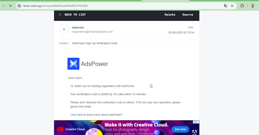 Temp Mail Copy Code Verify Gmail