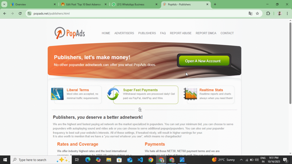 PopAds Publicer Offical Website 