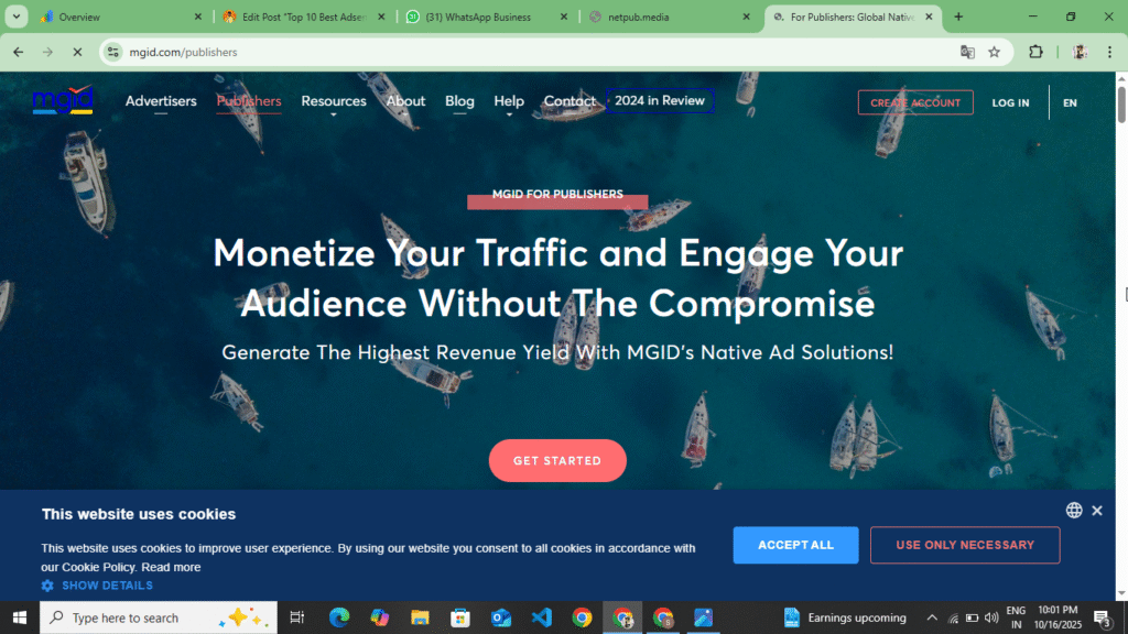 MGID Offical Publicer Website 