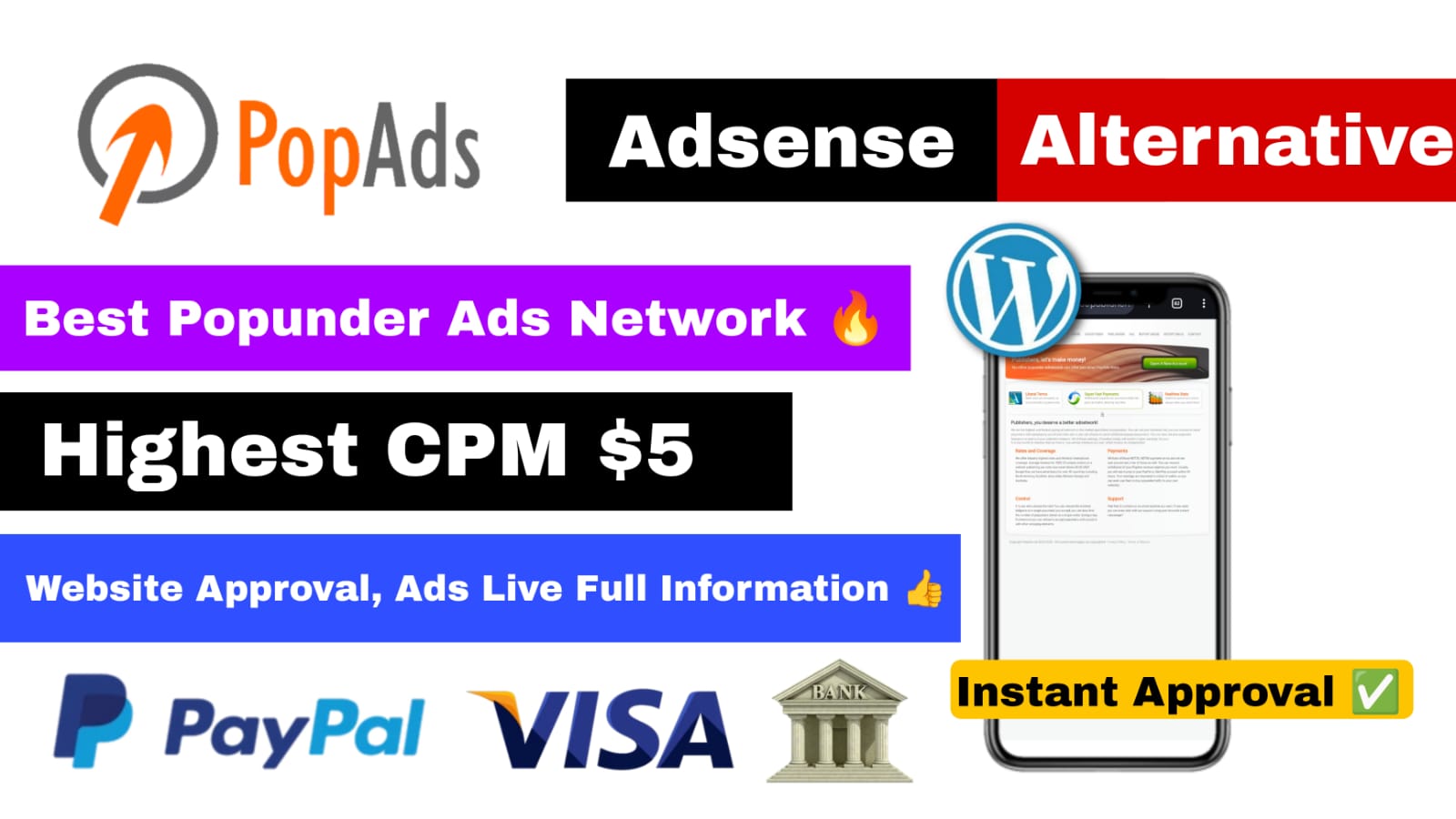PopAds Best Adsense Altrnative Website