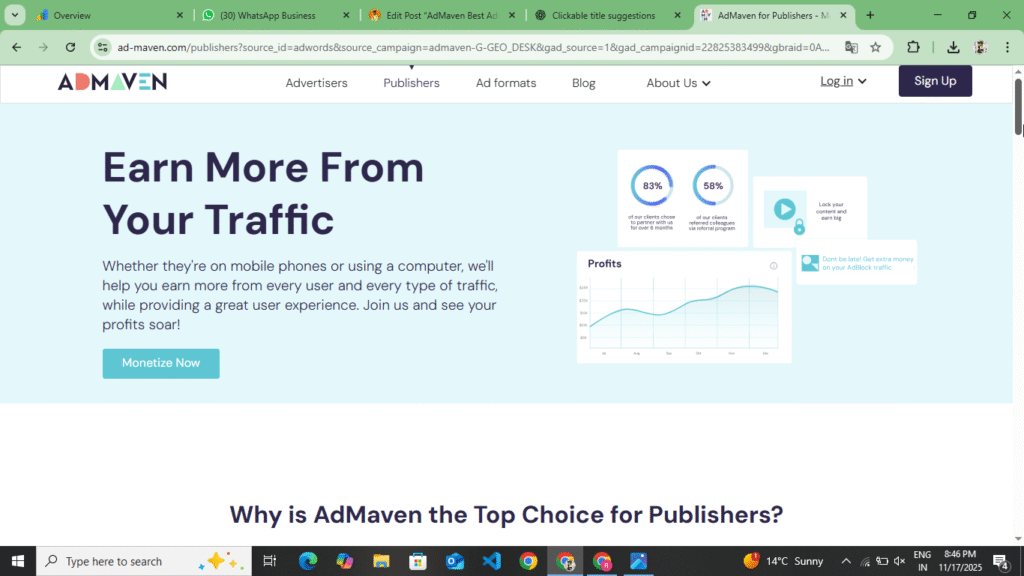 AdMaven Publicer Account Create Adshboard 