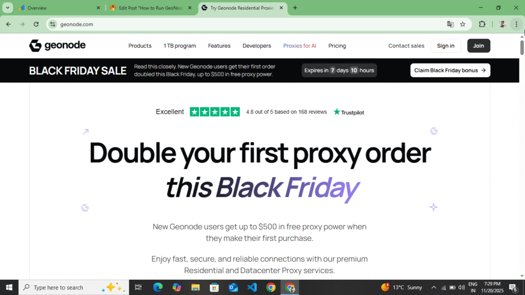 GeoNode Proxy Offical Website Dashboard 