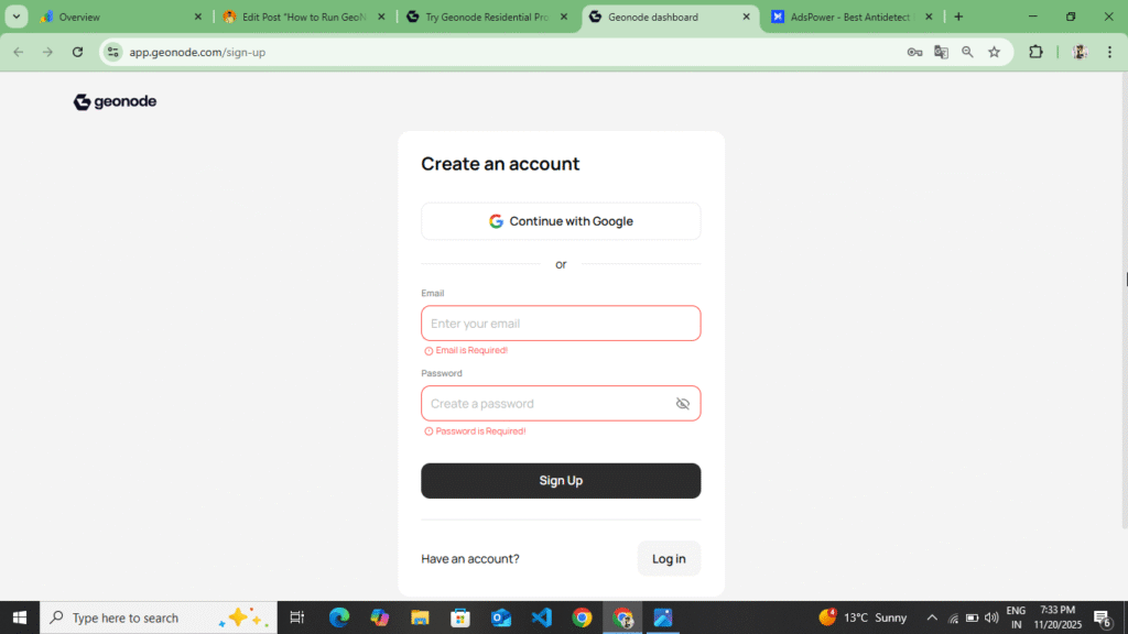Create Account In GeoNode Website & Buy Plan 