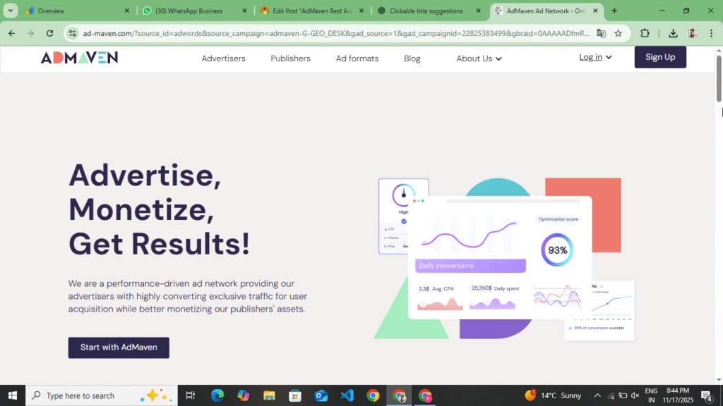 AdMaven Offical Website 