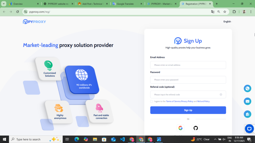 How To Create Account In PYPROXY 