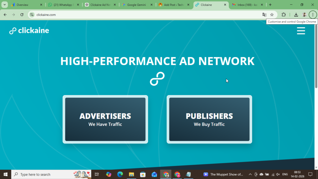 Clickaine Website Dashboard